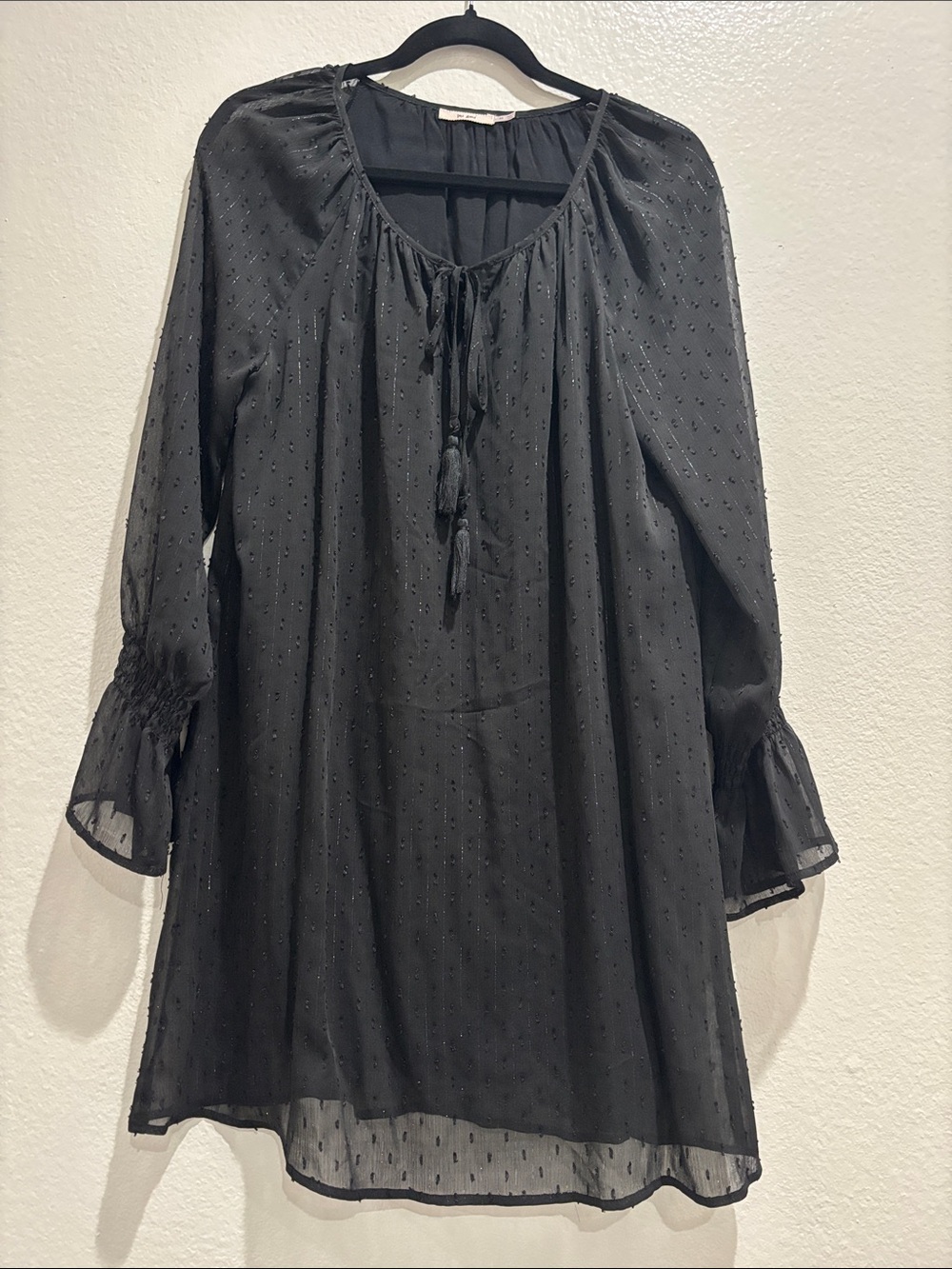 black boutique dress with silver accents